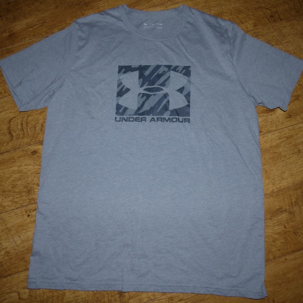 Under Armour Loose Heatgear Gray Camo T-Shirt, 2XL